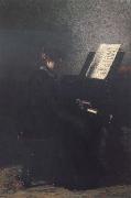 Thomas Eakins Elizabeth at the Piano painting